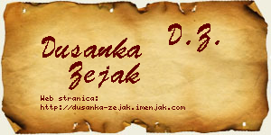 Dušanka Zejak vizit kartica